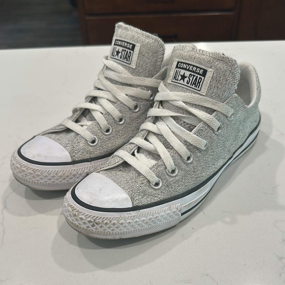 Converse Gray and White Chuck Taylor Sneakers